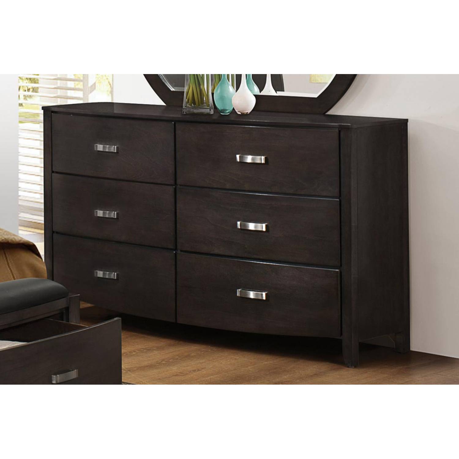 Lyric Upholstered Dresser Brownish Grey