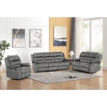 8081-3PC 3PC GRAY Fabric Power Reclining Sofa Set