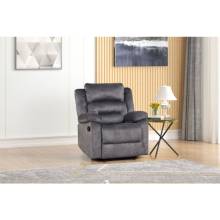 8077-RECL BLUE GRAY Fabric Manual Reclining Chair