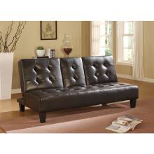 7502-ESP ESPRESSO PVC / Faux Leather Futon Sofa Bed