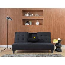 7501-BK BLACK Dacron Fabric Futon Sofa Bed