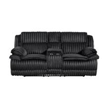 9577BK-2 Double Reclining Love Seat with Center Console