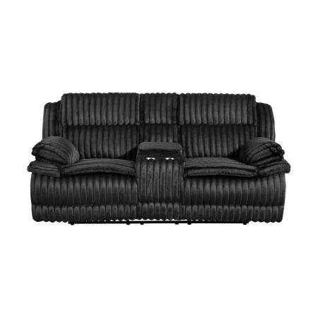 9577BK-2 Double Reclining Love Seat with Center Console