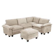8450TPE*53ACCR 5-Piece Modular Sectional with Ottoman