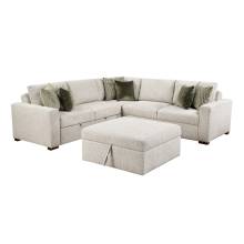 8548*52ACLCR2AAOT 4-Piece Sectional with Pull-out Bed and Ottoman
