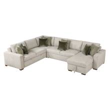 8548*5VC2ACR2ACLA 4-Piece Sectional with Reversible Chaise, Pull-out Bed and Hidden Storage