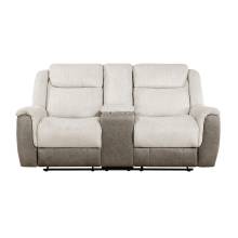 9703BE-2 Double Reclining Love Seat with Center Console