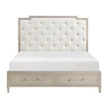 1312K-1EK* Eastern King Platform Bed with Footboard Storage