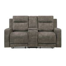 9635BR-2 Double Reclining Love Seat with Center Console