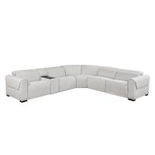9455CLD*6LRRRPWH 6-Piece Modular Power Reclining Sectional with Power Headrests, Charging Ports