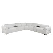 9455CLD*7LRRRPWH 7-Piece Modular Power Reclining Sectional with Power Headrests