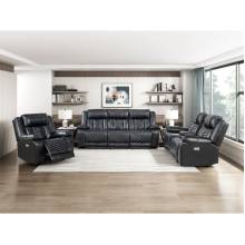 8457BLK*3PW 3pc Set: Sofa, Love, Chair (Power)