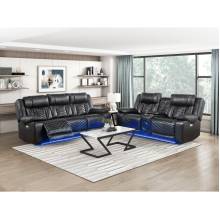 8457BLK*2PW 2pc Set: Sofa, Love (Power)