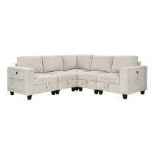 9650NBE*5SC 5-Piece Sectional with Storage, Storage Pouches and Charging Ports