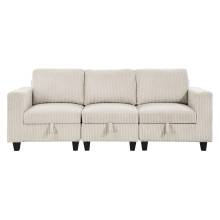 9650NBE-3* Sofa with Storage, Storage Pouches and Charging Ports
