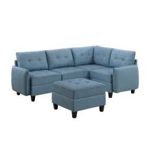 9557BUE*5SCOT 5-Piece Sectional with Storage and Ottoman