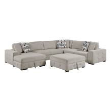 9624TP*5LC2R 5-Piece Sectional with Left Chaise and Storage Ottoman