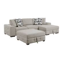 9624TP*32LRC 3-Piece Sectional with Right Chaise and Ottoman