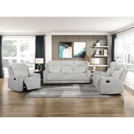 9728LGY*2 2PC SETS Double Reclining Sofa + Love Seat