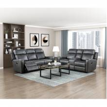 9515DGY-PW-2PC 2PC SETS Power Double Reclining Sofa + Love Seat