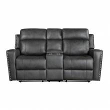 9515DGY-2PW Power Double Reclining Love Seat with Center Console