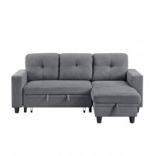 9705GY*32AVC Sectional with Reversible Chaise, Pull-out Bed, Shelves and Charging Ports