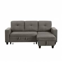 9705DB*32AVC Sectional with Reversible Chaise, Pull-out Bed, Shelves and Charging Ports