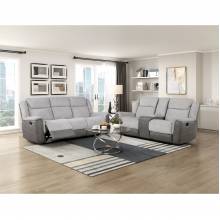 9703GY*2 2PC SETS Double Reclining Sofa + Love Seat