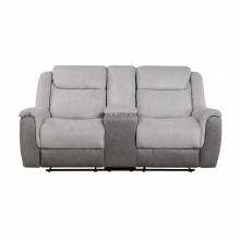 9703GY-2 Double Reclining Love Seat with Center Console