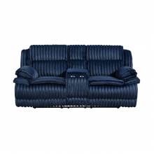 9577BU-2 Double Reclining Love Seat with Center Console