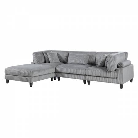 9688GY*42CRACOT 4-Piece Modular Sectional with Otttoman