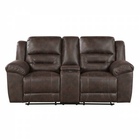 8538DB-2 Double Reclining Love Seat with Center Console