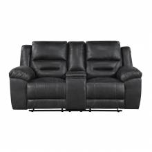 8538BK-2 Double Reclining Love Seat with Center Console