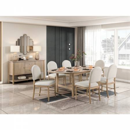 5944-84*7 7PC SETS Dining Table + 6 Chairs