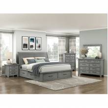 1559DG-1*4 4PC SETS Queen Platform Bed with Footboard Storage