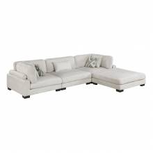 9555BEG*42CRACOT 4-Piece Modular Sectional with Ottoman