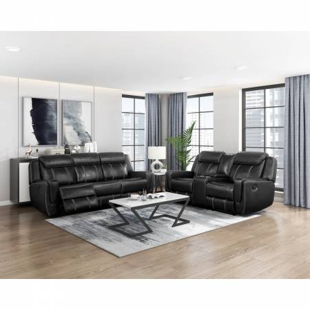 8516BK*2 2pc Set: Sofa, Love