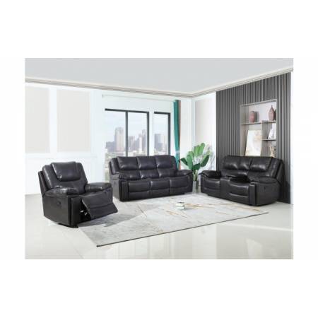 5108 - Brown Sofa Set with Console Loveseat