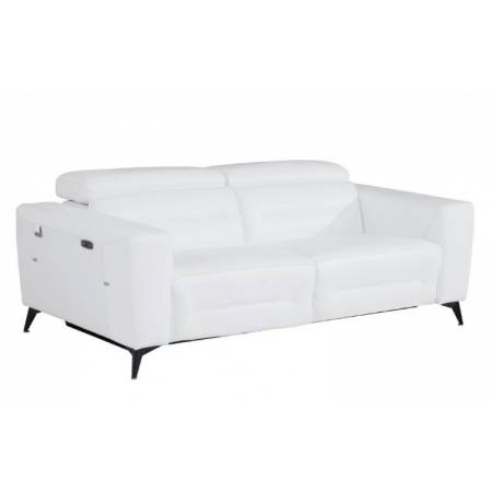990-WHITE-S White- Power Reclining Sofa 