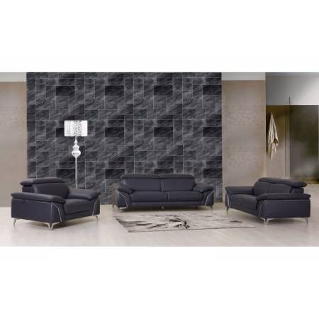 727-NAVY-3PC 727 - Navy Sofa Set