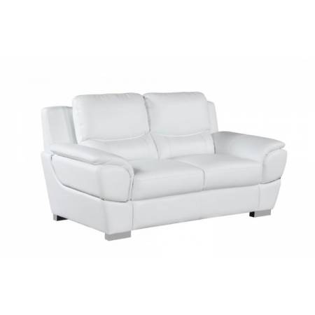 4572-WHITE-L White Loveseat