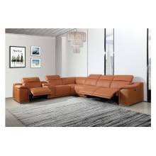9762-CAMEL-3PWR-7PC Camel 3-Power Reclining 7PC Sectional w/ 1-Console
