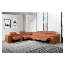 9762-CAMEL-4PWR-7PC Camel 4-Power Reclining 7PC Sectional w/ 1-Console