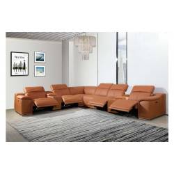 9762-CAMEL-4PWR-8PC Camel 4-Power Reclining 8PC Sectional /w 2-Consoles