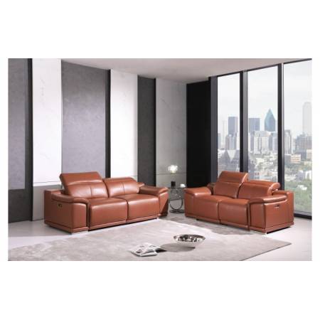9762-CAMEL-2PC Camel Power Reclining Sofa Love