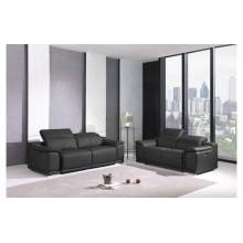 9762-DARK_GRAY-2PC Dark Gray Power Reclining Sofa Love