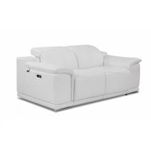 9762-WHITE-L White Power Reclining Loveseat