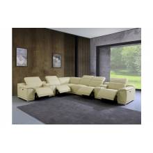 9762-BEIGE-4PWR-8PC Beige 4-Power Reclining 8PC Sectional /w 2-Consoles