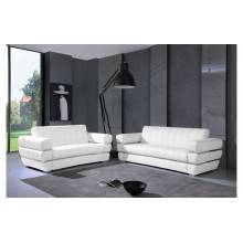 904-WHITE-S-L 2PC SETS White Italian Leather Sofa + Loveseat 