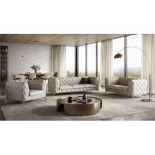 970-BEIGE-S-L-CH 3PC SETS SOFA + LOVESEAT + CHAIR